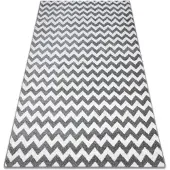 Rugsx Tæppe SKETCH - F561 grå/hvid - Zigzag 80x150 cm