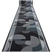 Rugsx Gummibelægning MALIS Geometrisk, anti-skrid grå 100cm 100x780 cm