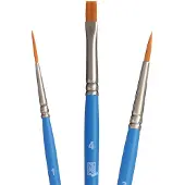 Princeton Select Artist Paintbrush 3-3 Brush Set Blue