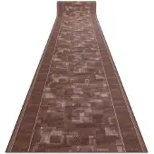 Rugsx Gummibelægning TRIBE brun 80cm 80x1400 cm