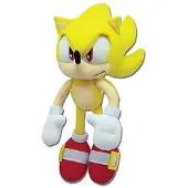 Sonic The Hedgehog GE-8958 bamse fra Great Eastern - Super Sonic, 12-tommer