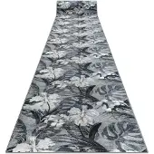 Rugsx Løber anti-skrid MONSTERA Blade, gummi grå 80 cm 80x860 cm
