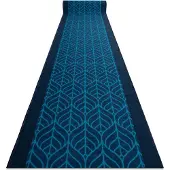 Rugsx Runner anti-slip PIÓRA fjer, gummi Marine blå 80cm 80x360 cm