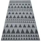 Rugsx Tæppe SENSE Micro 81243 TRIANGLER sølv/antracit 80x150 cm