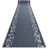 Rugsx Gummibelægning BOMBAY grå 80cm 80x1050 cm