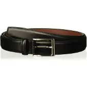 Perry Ellis Men's Leather Amigo Dress Belt Black 36