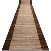 Rugsx Gummibelægning 67 cm STREIFEN brun 67x250 cm