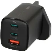 IBox C-65 Black, GaN 65W universal charger UK plug