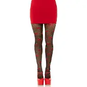 Leg avenue Spandex ren polka dot cherry tights.