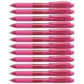 Pentel Energel-X Udtr?kkelig flydende gelpen (0,7 mm) Metalspid lyser?d bl?kboks med 12 (BL107-P)