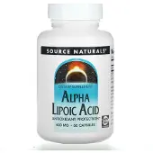 Source naturals , Alfa-Lipoinsyre, 600 mg, 60 Kapsler