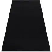 Rugsx Tæppe RUMBA enkelt farve sort 120x250 cm