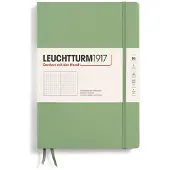 Leuchtturm - Notebook-indbundet sammens?tning B5-219 Nummererede sider til skrivning og journalisering (Sage-prikket)