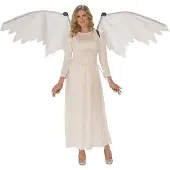 Rubies Rubiner Mekanisk Angel Costume Wings til temafester og Halloween White