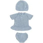 Miniland Strikkede Outfit Kjole & Hat 40 Cm
