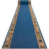 Rugsx Gummibelægning JENA blå 120cm 120x380 cm