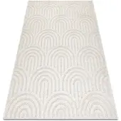 Rugsx Tæppe SANTO OVERRASKNING SISAL 0537 geometrisk hvid 140x190 cm