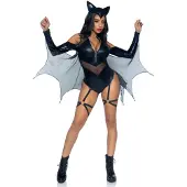 Leg avenue 2 pc Midnight Bat inkluderer Zi - Xs / Black