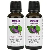Now Lavendel og Tea Tree Oil 1 flydende ounce (pakke med 2)