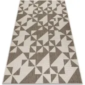 Rugsx Sisaltæppe SISAL FLOORLUX 20489 champagne / taupé TRIANGLER 140x200 cm