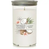 Yankee candle Coconut Beach Signature Medium Pillar Candle White 14.25oz
