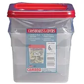 Cambro 6 Quart Translucent Square Food Opbevaringsbeholdere og lg 2 pak