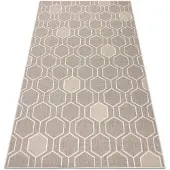 Rugsx Tæppe SPRING 20404558 Hexagon streng, looping - beige 160x230 cm