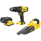 Stanley FATMAX V20 Støvsugersæt; Boremaskine 1x2Ah SFMCK219D1