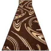 Rugsx Fortovet KARMEL FRYZ - COFFEE brun 100 cm 100x350 cm