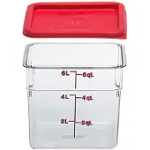 Cambro 6SFSCW135 Camsquare Food Container 6-liter polycarbonat klar NSF med l?g