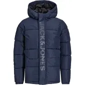 Jack & Jones Dynejakke - JCOSpeed - Navy Blazer/Tone In Tone - - 10 år (140) - Dunjakke