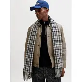 Jack & Jones Sjal 'JACGrand' blå / lysebrun / sort / hvid