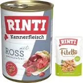 Rinti Økonomipakke: 12 x 400 g Kennerfleisch - Hest