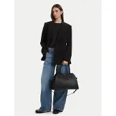 GUESS Skuldertaske 'Sac Bandoulière Yulia Small Satchel Black' sort
