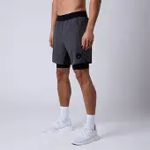 CLN Athletics Rep 2 in 1 Shorts Grå
