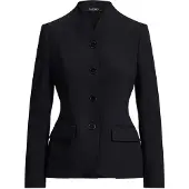 Ralph Lauren Lauren Ralph Laurentil kvinder. 200B24032002 Americaner i uldcrepe og sort elastik (40), Casual, Bomuld, Klassisk