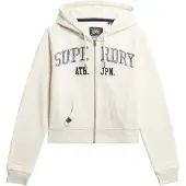 Superdry Superdrytil kvinder. W2012240A Athletic Relaxed sweatshirt i beige (S), Casual, Bomuld