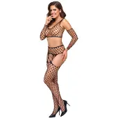 Vuxen 3-piece net lingerie set
