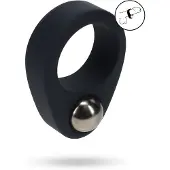 Levelz Liquid Silicone Single Weighted Ball Cockring - Black