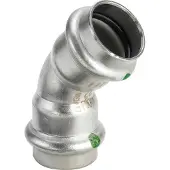 Viega Inox bøjning 45 grader 42 mm Inox, rustfri stål muffe/muffe, SC-Contur