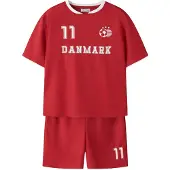 Name it Shortssæt - NknHiteam - True Red - - 11-12 år (146-152) - Fodboldsæt