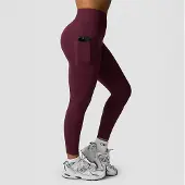 ICANIWILL Define Seamless Pocket Tights, Dark Mahogany