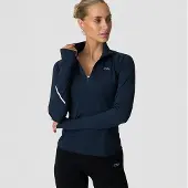 ICANIWILL Everyday Langærmet Stribet 1/4 Zip Blå
