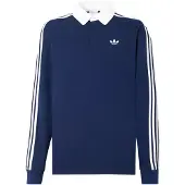 Adidas Originals Bluser & t-shirts '3-Stripes Rugby Longsleeve' mørkeblå / hvid