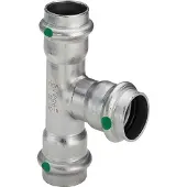 Viega Inox tee 28x15x28 mm INOX, rustfri stål, SC-Contur