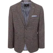 Suitable Heleen blazer i brun ternet Brun måle