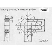 Esjot 32132 520 Forreste Tandhjul