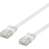 Deltaco U/UTP Cat6 Netværkskabel, fladt, 3m, 250MHz, hvid