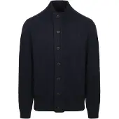 Barbour Patch Cardigan i Navy Mørkeblå Blå måle