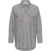My Essential Wardrobe Bluse 'SkyeMW' grå / hvid
